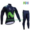 Cykeltøj Langærmet + Cykelbuks Lang Børn 2017 Movistar Team N001